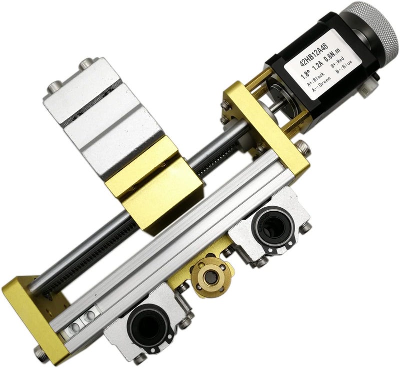 Doesbot CNC 3018 Pro/PROVer/MAX Z-axis Aluminum Alloy Sliding Table with Handwheel 0.6nm 1.2A Stepper Motor, Stroke 90mm, and Spindle Hole 52mm Fixture and X-axis Upgrade Kit (10mm Diameter Optical Axis) - Image 2
